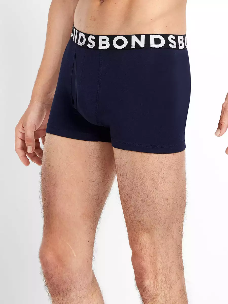 2 x Bonds Everyday Trunks - Mens Underwear Navy Jocks