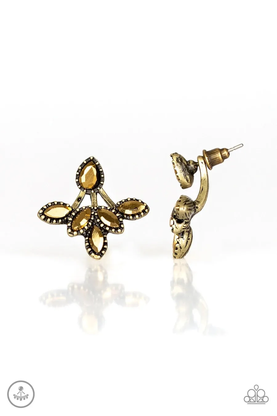 A Force To BEAM Reckoned With - brass - Paparazzi earrings