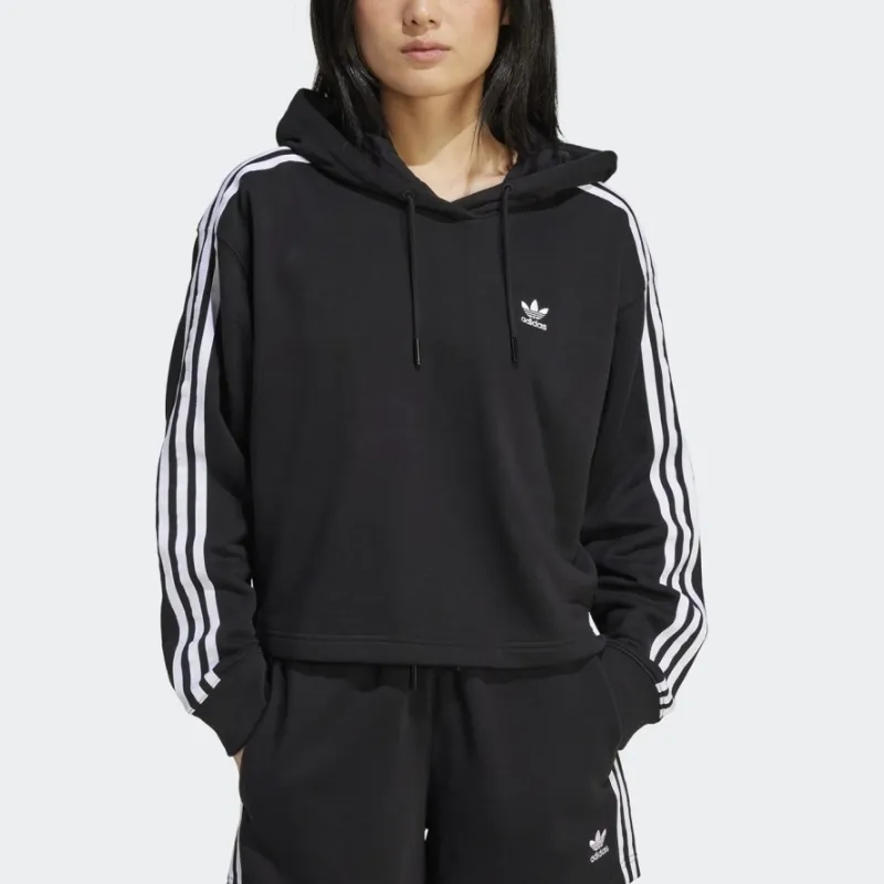 adidas  |Adicolor 3-Stripes Short Hoodie