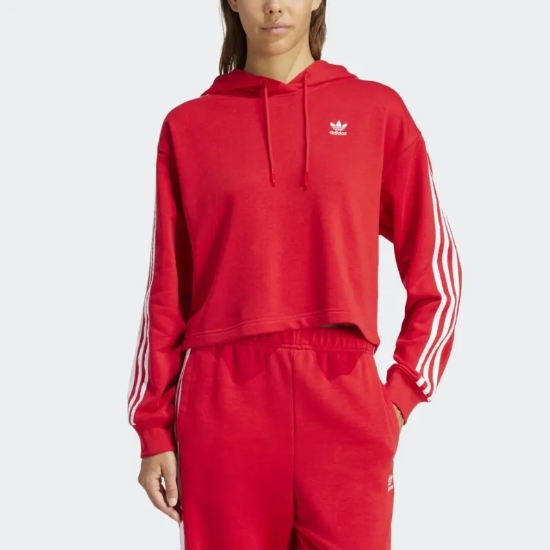 adidas  |Adicolor 3-Stripes Short Hoodie