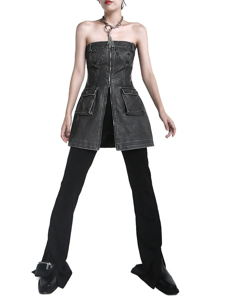 Akio Strapless Biker Dress