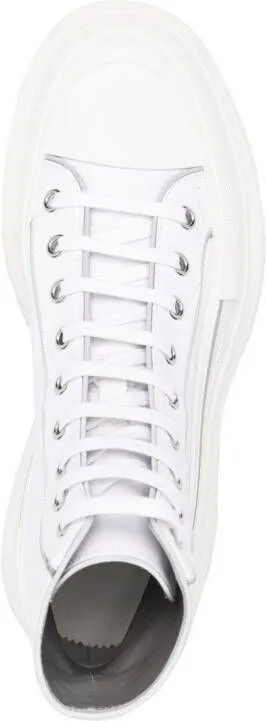 Alexander McQueen round toe boots White