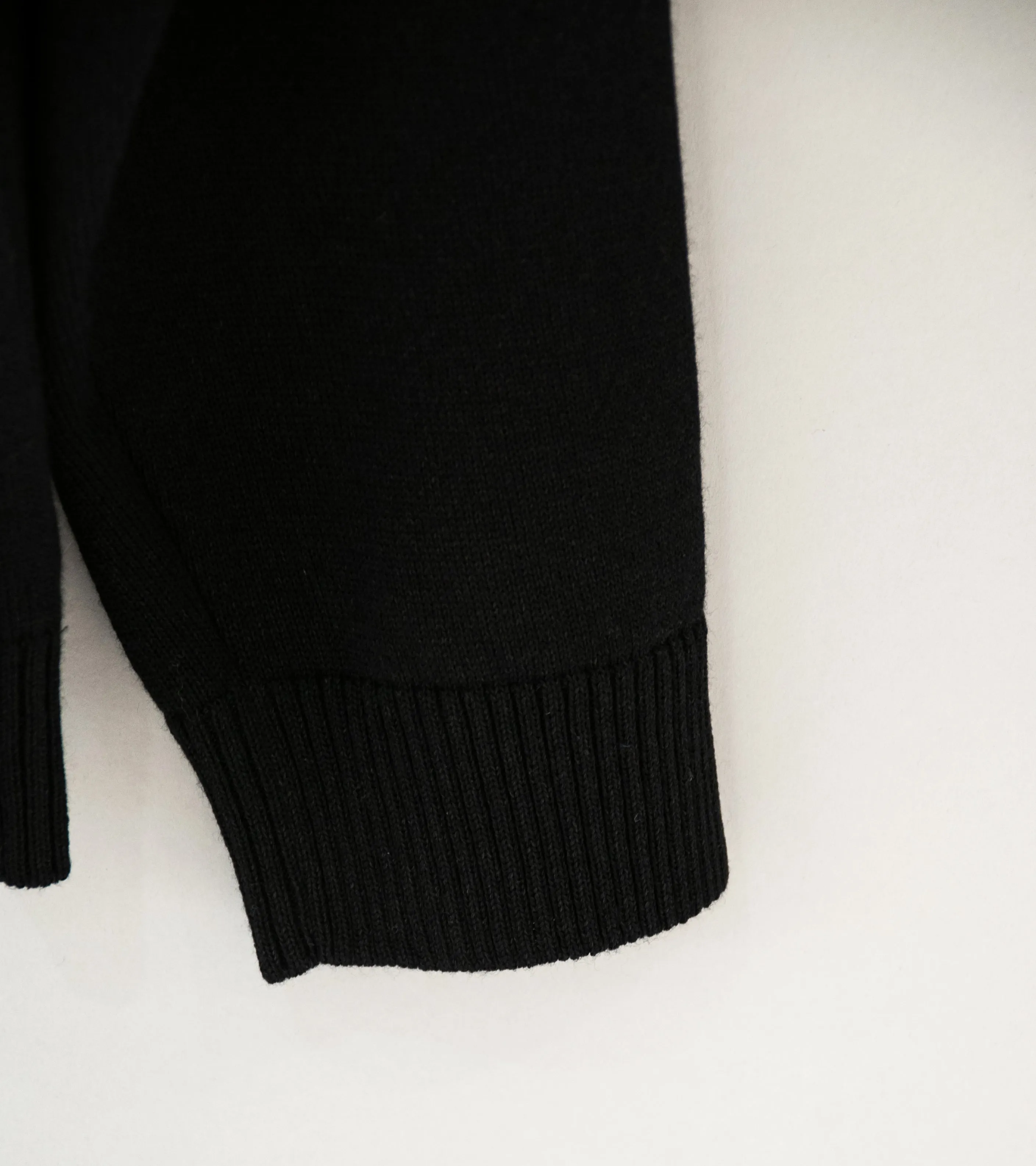 Aton 'Drivers Knit' (Black Wool Washi)