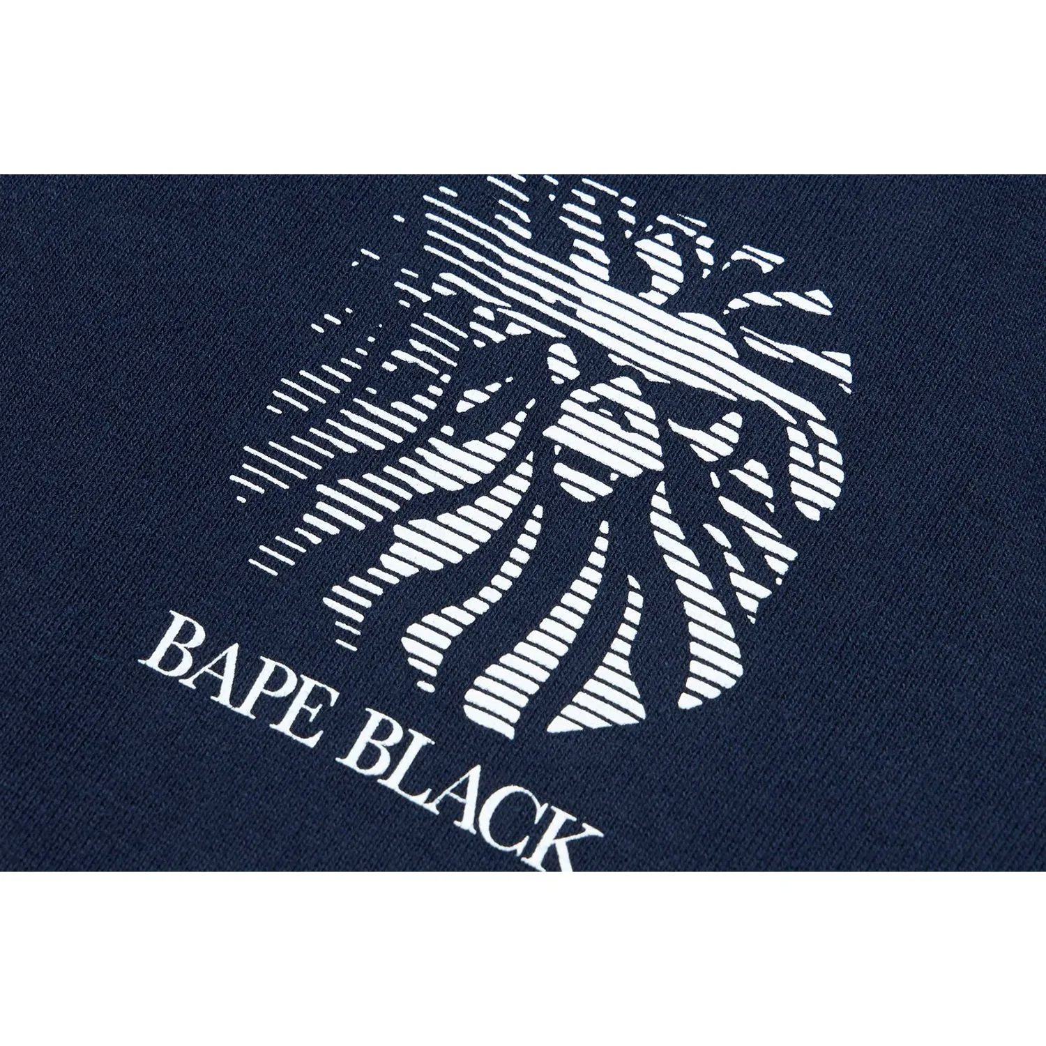 BAPE BLACK LOGO DISTRESSED HOODIE MENS