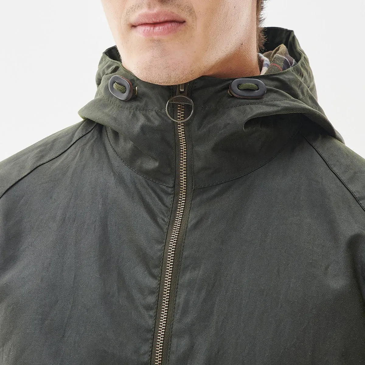 Barbour - Bedale Short Hooded Wax Jacket in Fern