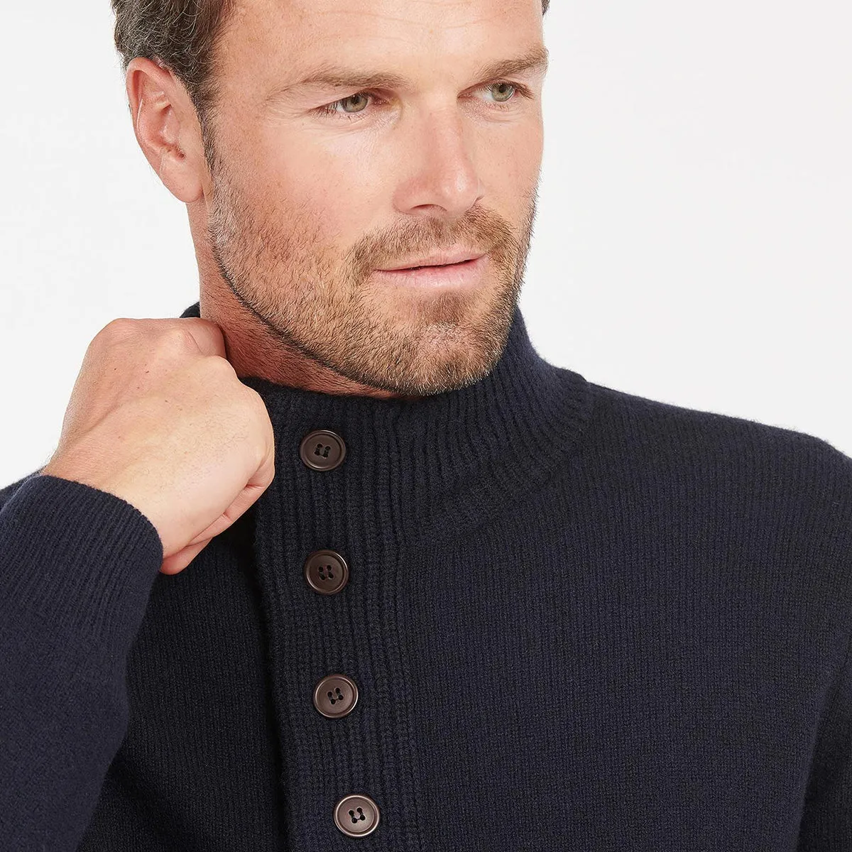 Barbour - Essential Patch Half Zip Jumper in Navy