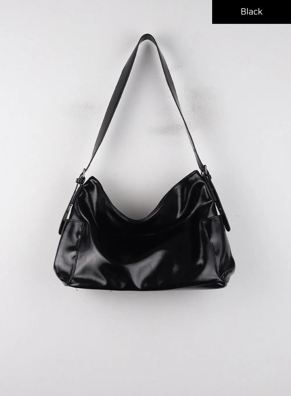 Basic Solid Faux Leather Tote Bag CJ405