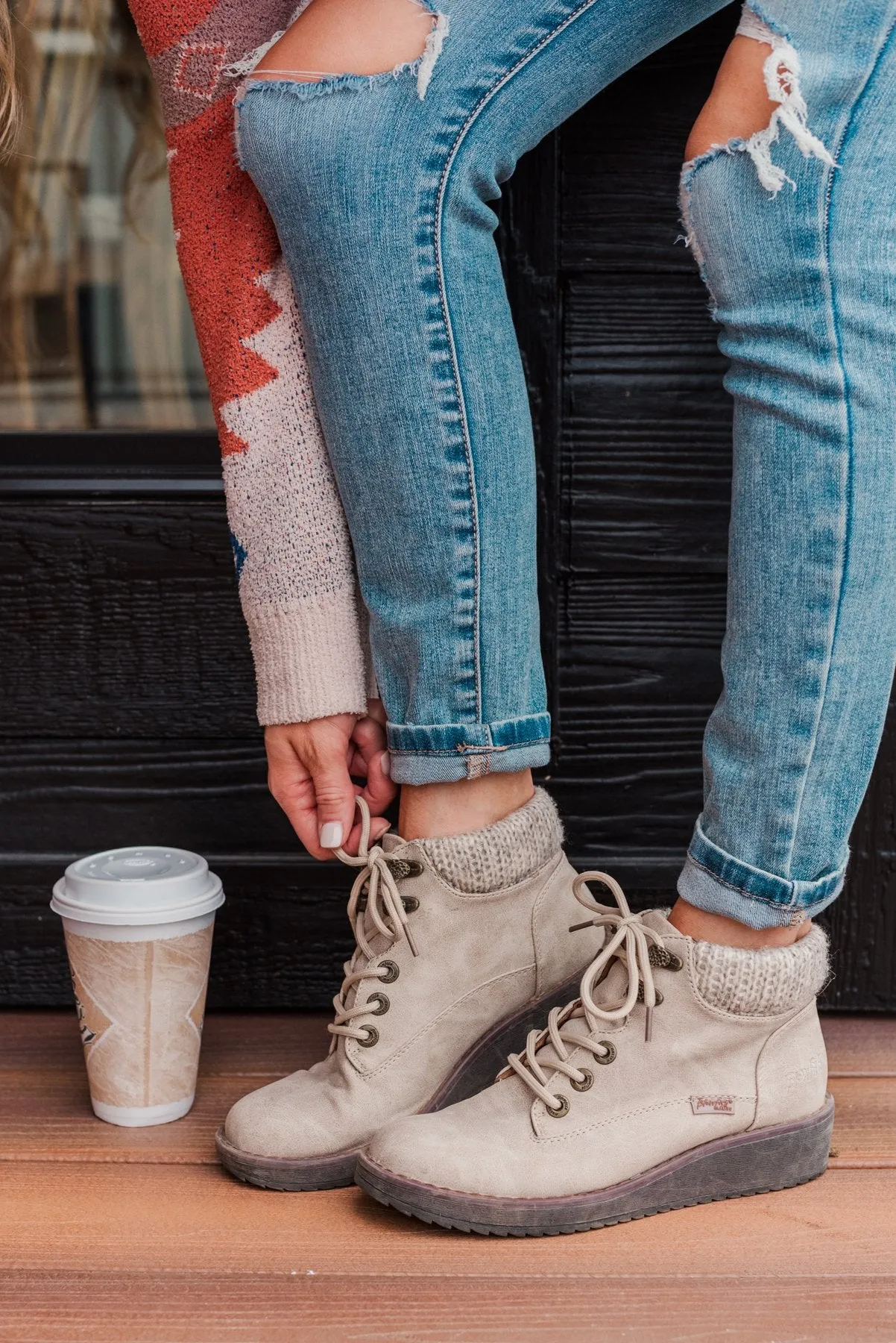 Blowfish Comet Booties- Light Taupe