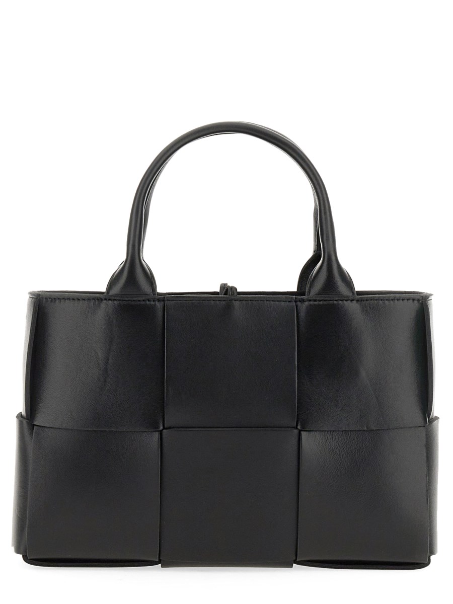 BOTTEGA VENETA    ARCO MINI LEATHER TOTE BAG WITH WOVEN PATTERN