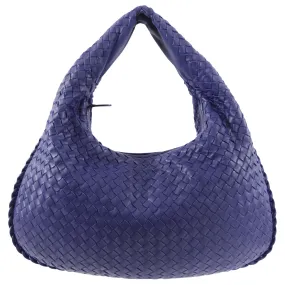 Bottega Veneta Intrecciato Dark Puple Hobo Bag