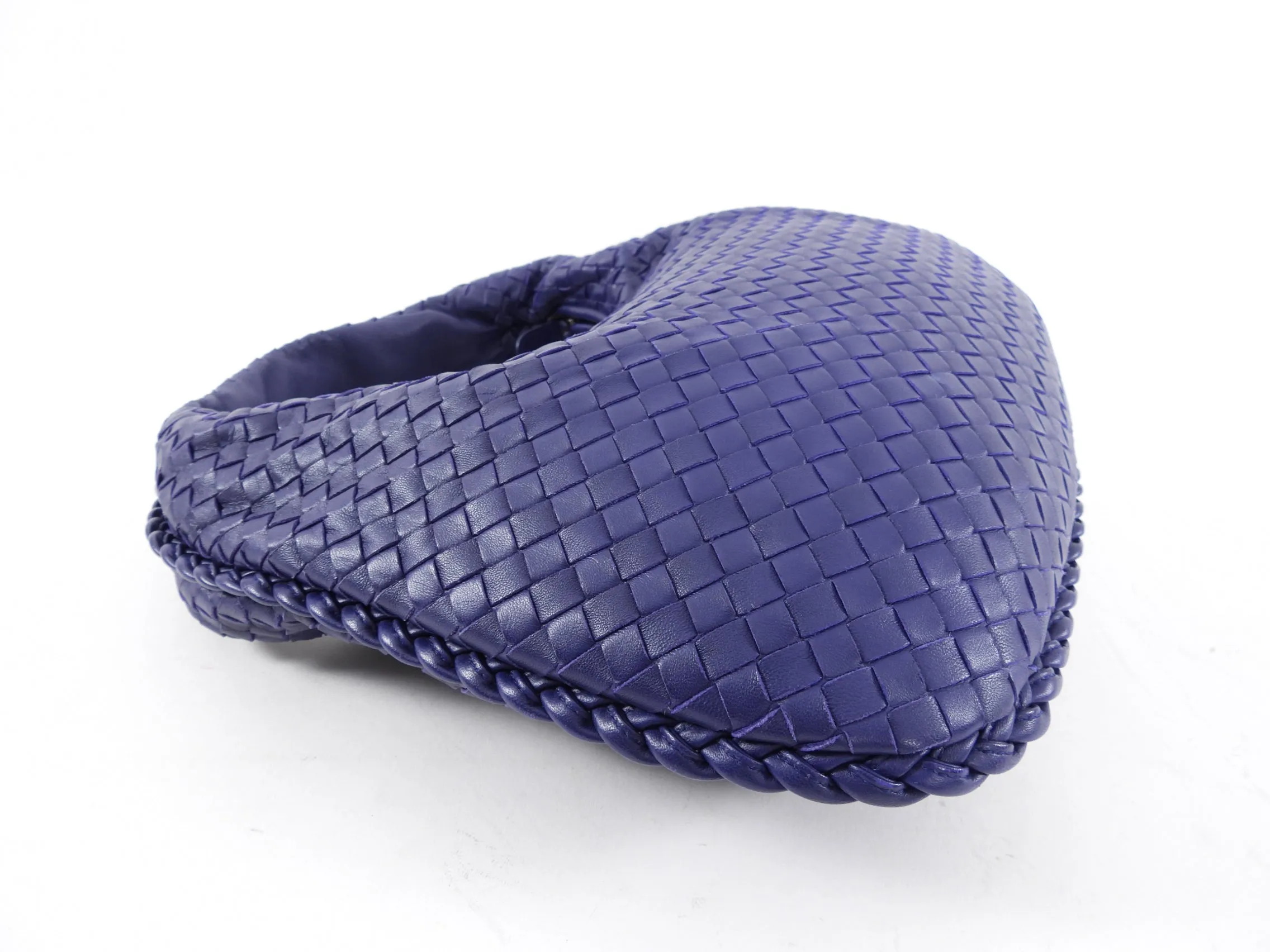 Bottega Veneta Intrecciato Dark Puple Hobo Bag