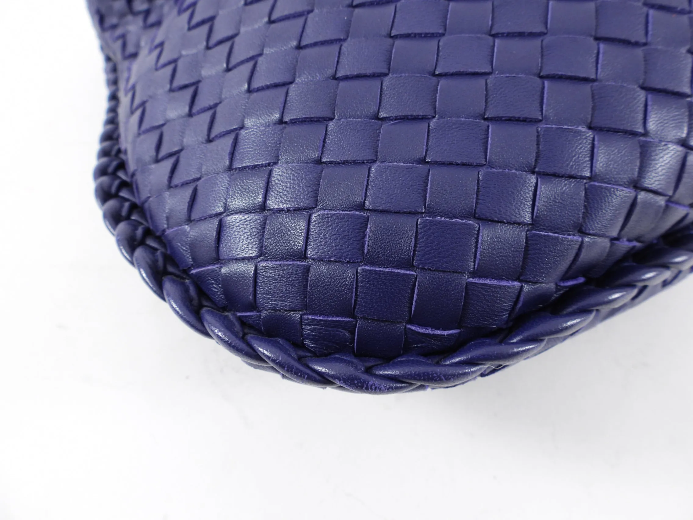 Bottega Veneta Intrecciato Dark Puple Hobo Bag