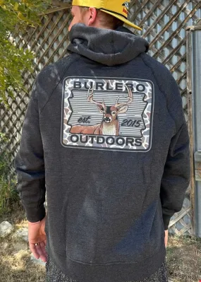 Burlebo Fleece Camo Buck Patch Hoodie