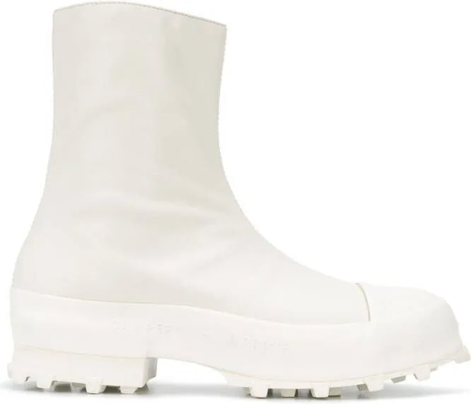 CamperLab Traktori zipped ankle boots White