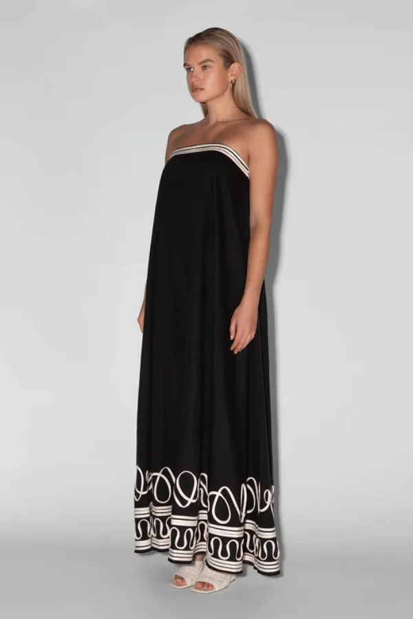 Casella Maxi Dress Noir