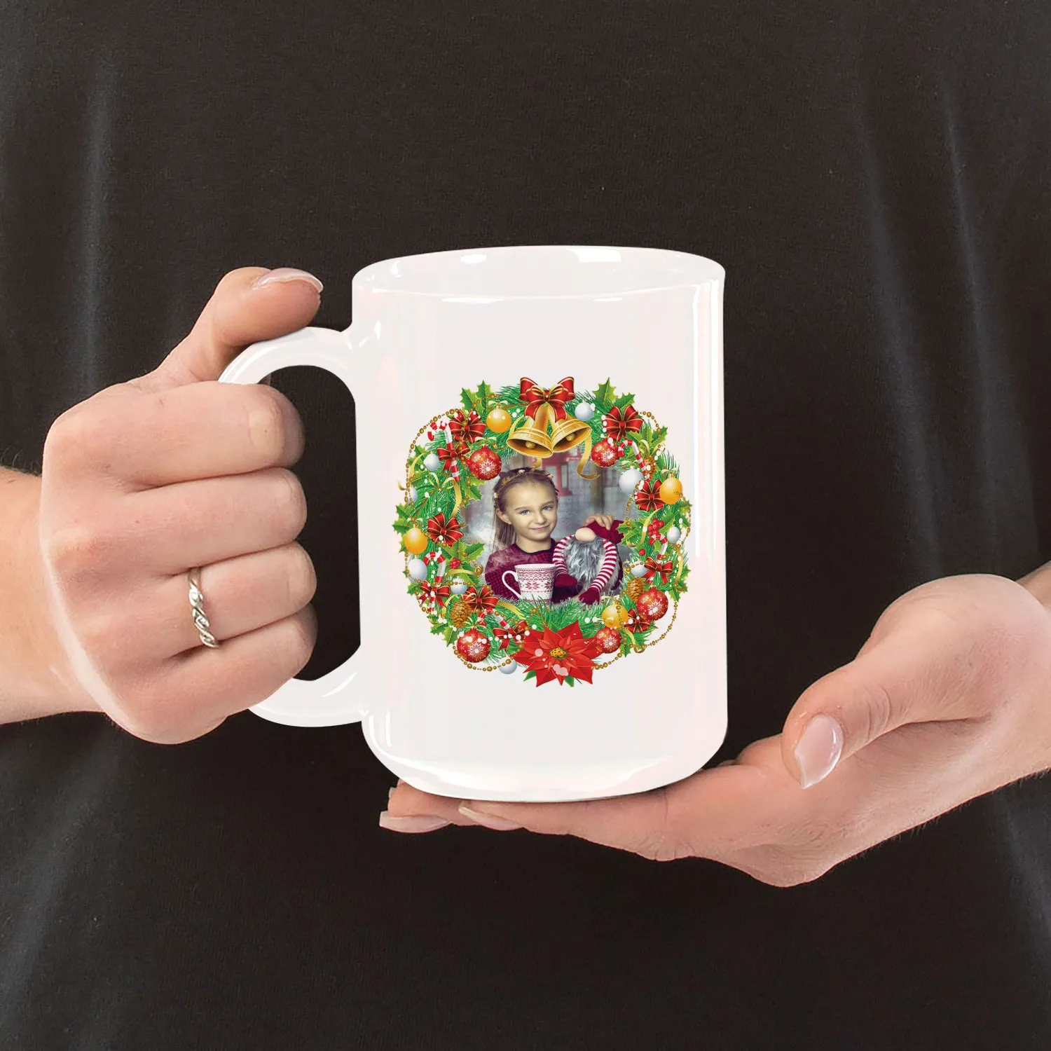 Christmas Round Personalized 15oz Ceramic Mug