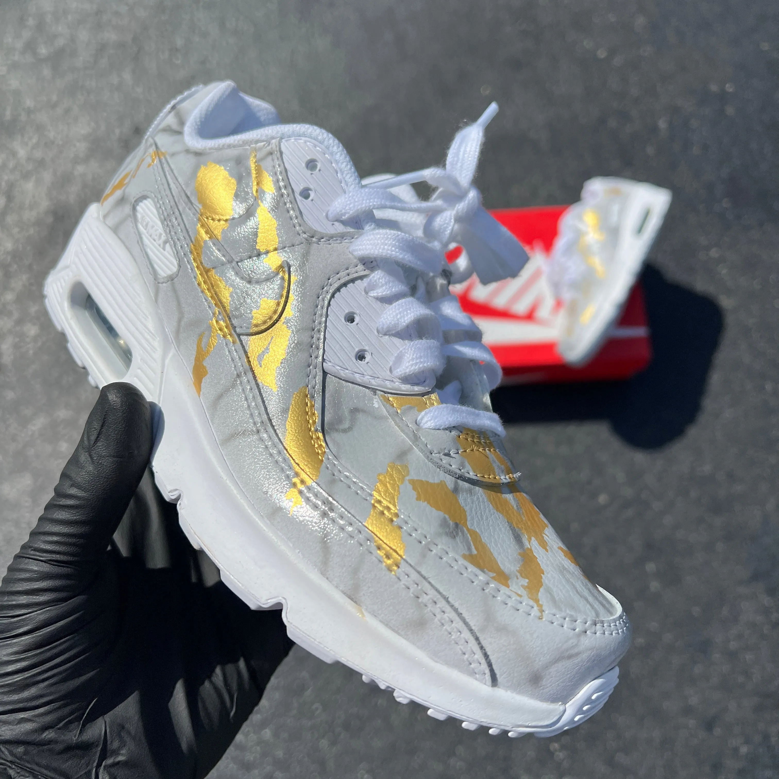 Custom NTWRK Air Max Day Marble Air Max 90s