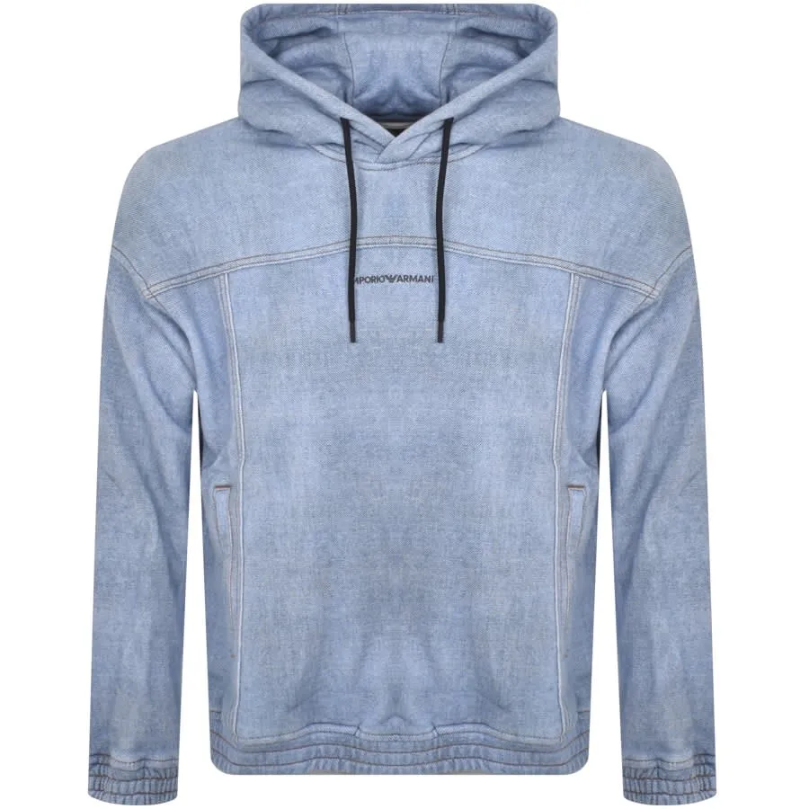 Emporio Armani Eagle Logo Hoodie Blue