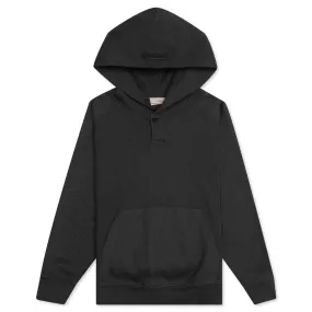 Essentials Kid's Waffle Henley Hoodie - Iron