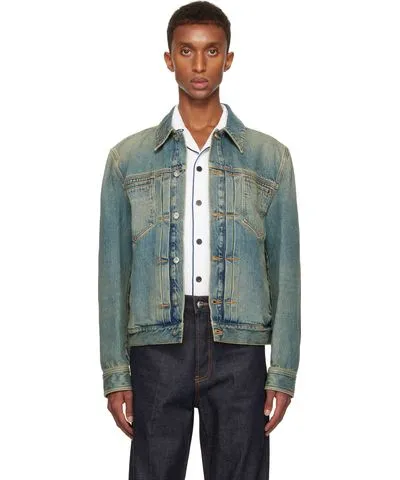 Ferragamo Blue Trucker Denim Jacket