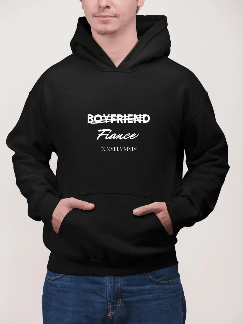 Fiance Custom Couple Hoodie With Date