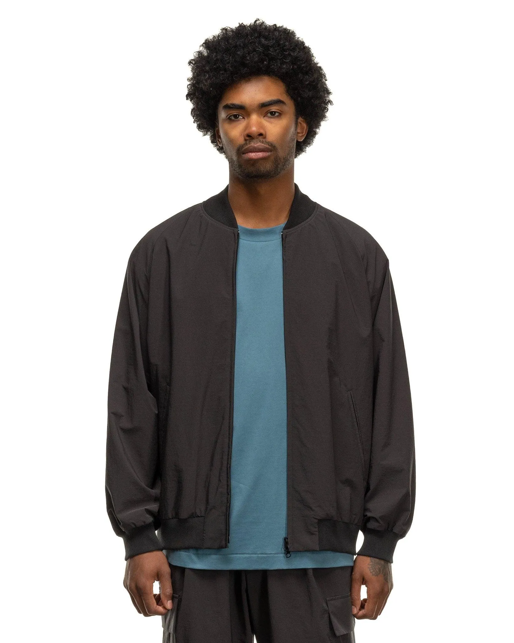 Flight Jacket Stretch Wooly Nylon Charcoal