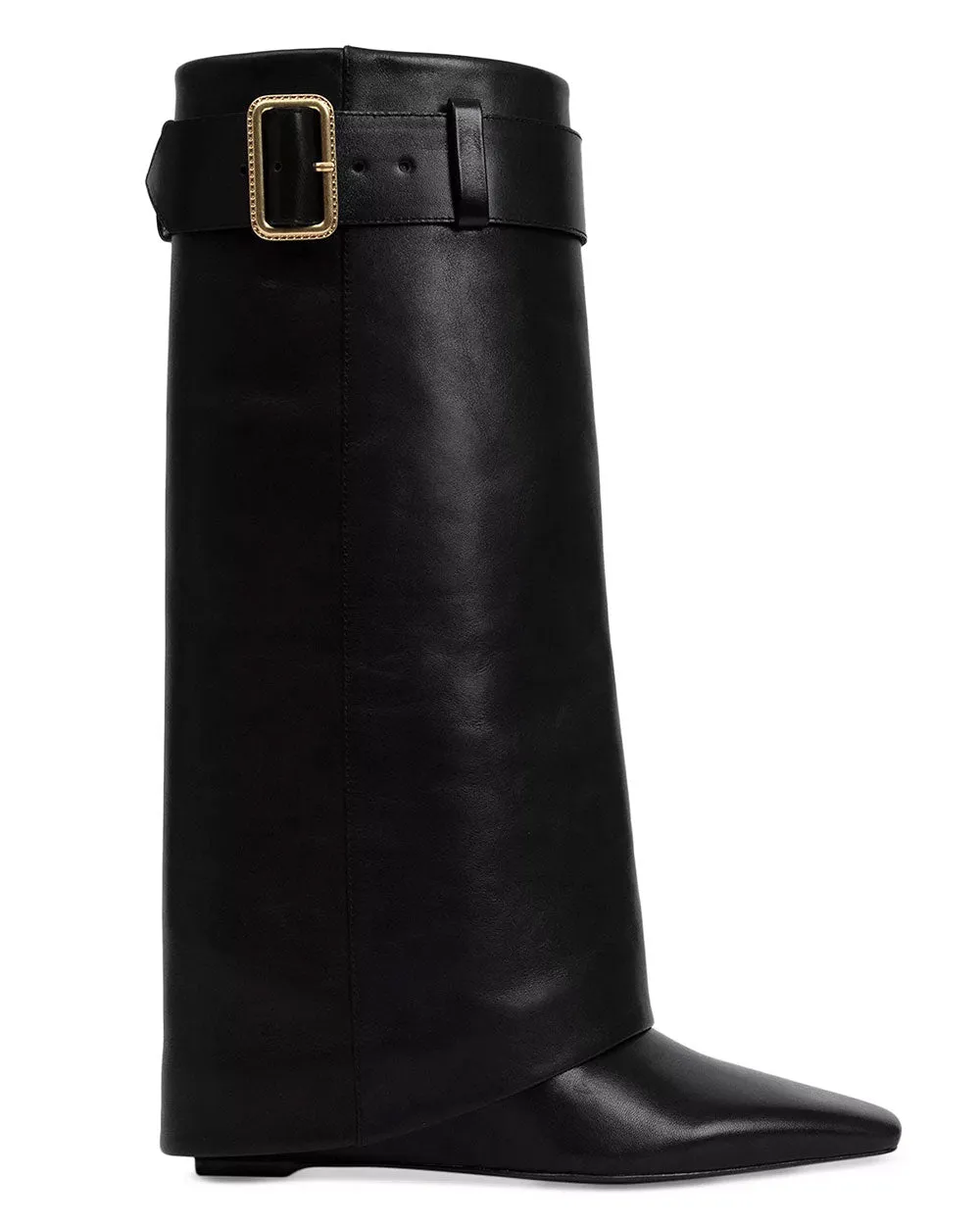 Freyja Foldover Boot in Black