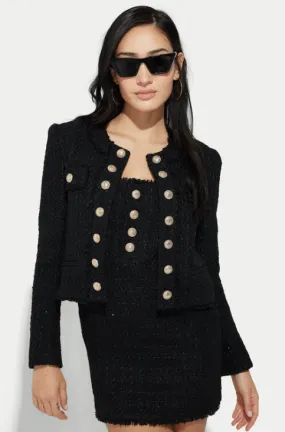 Generation Love Karson Tweed Jacket in Black