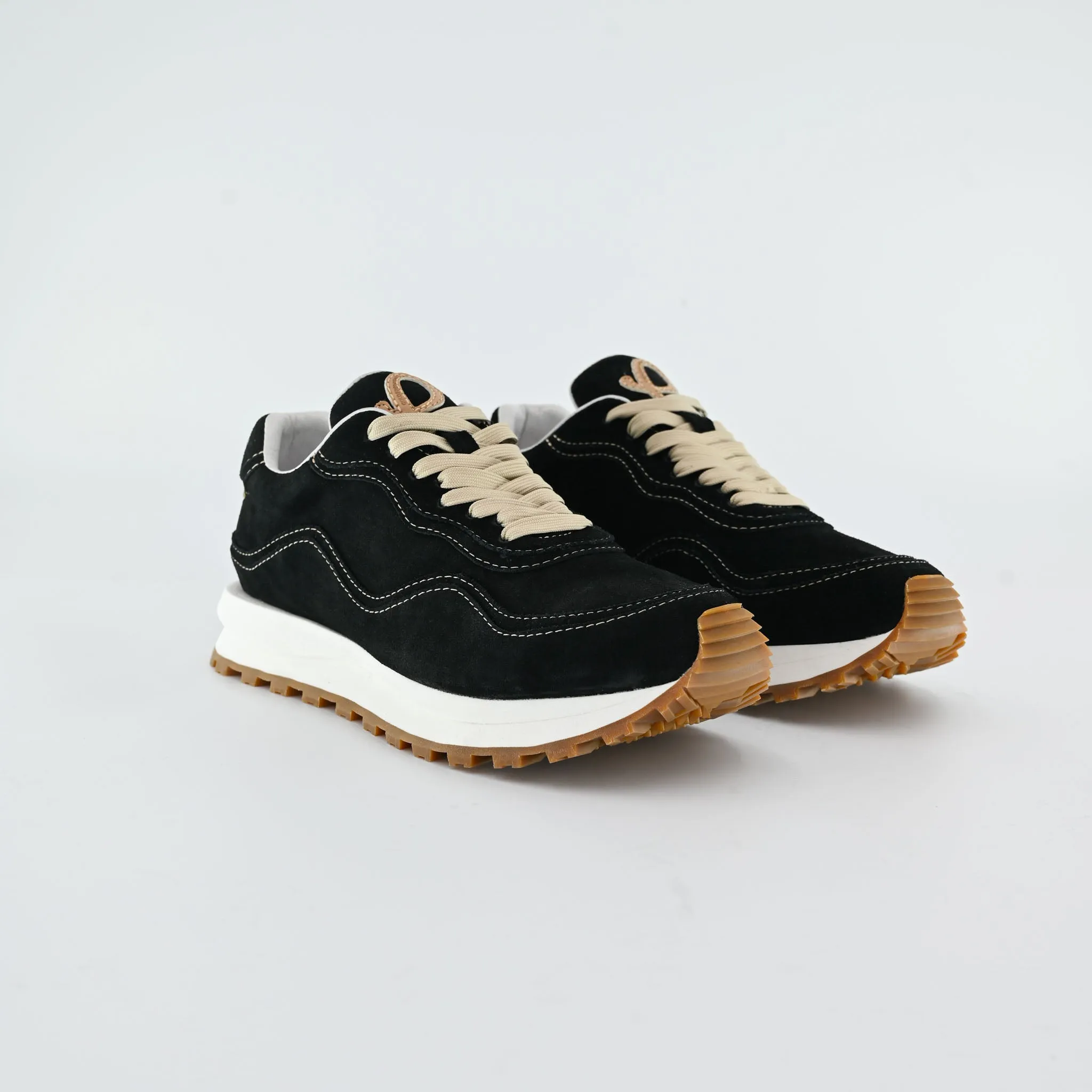 Gold Presidents Waves Sneaker - Black