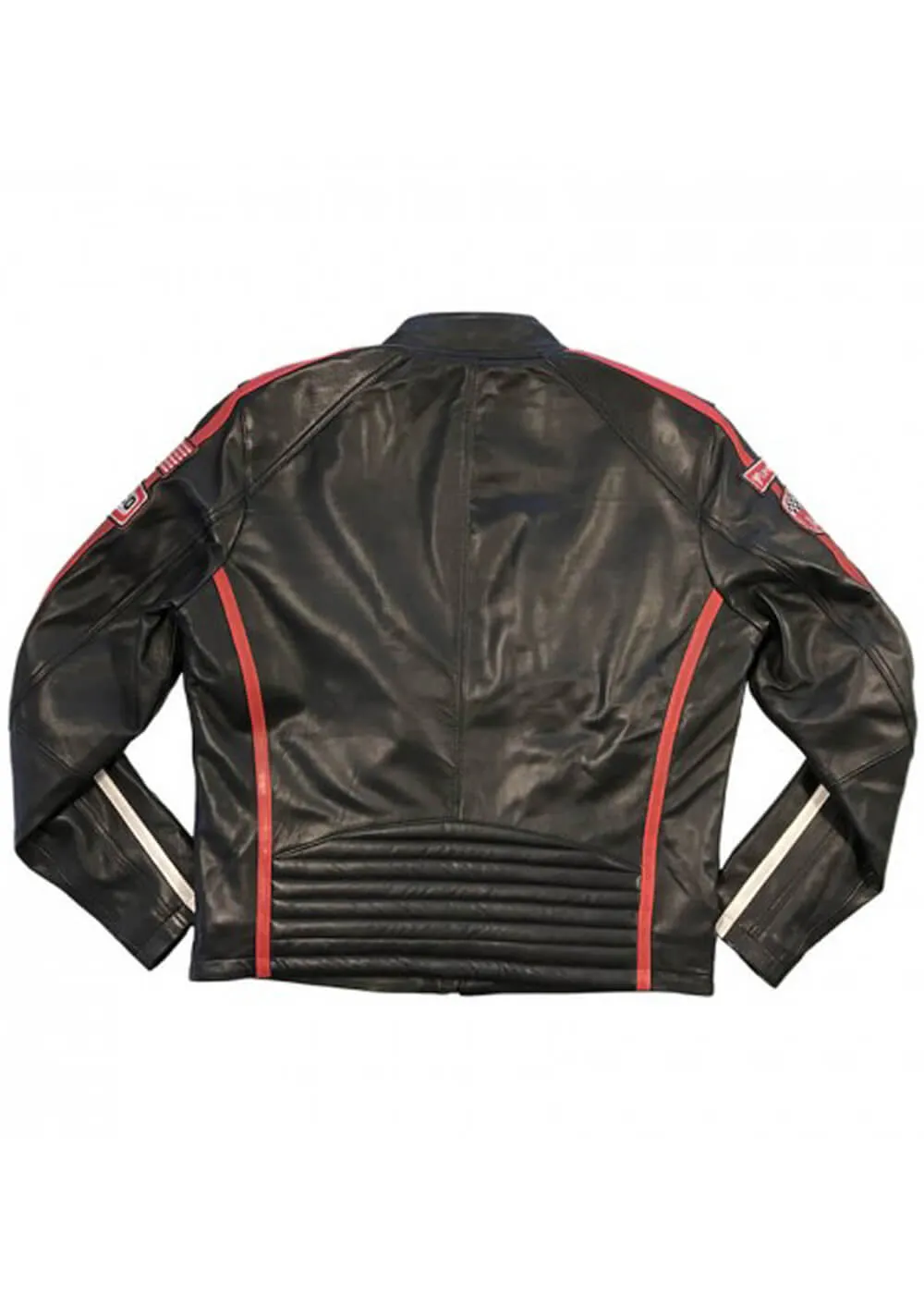 Grand Prix Mens Warson Daytona Leather Race Jacket Black