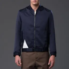 Grosgrain Triangle Bomber Jacket