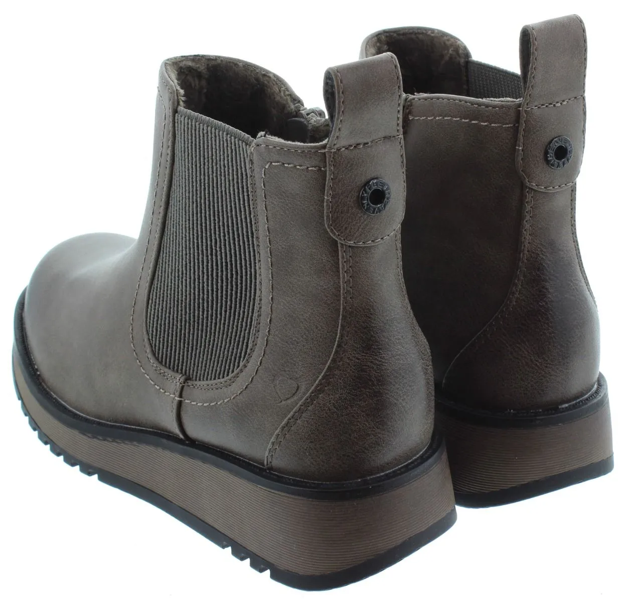 HEAVENLY FEET Ladies New Rolo Chelsea Boots In Earth