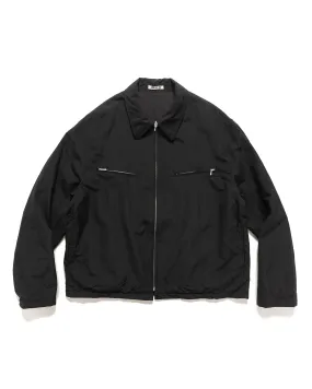 High Count Wool Poplin Blouson Black