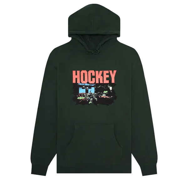 Hockey Raw Milk Hoodie - Forest Green