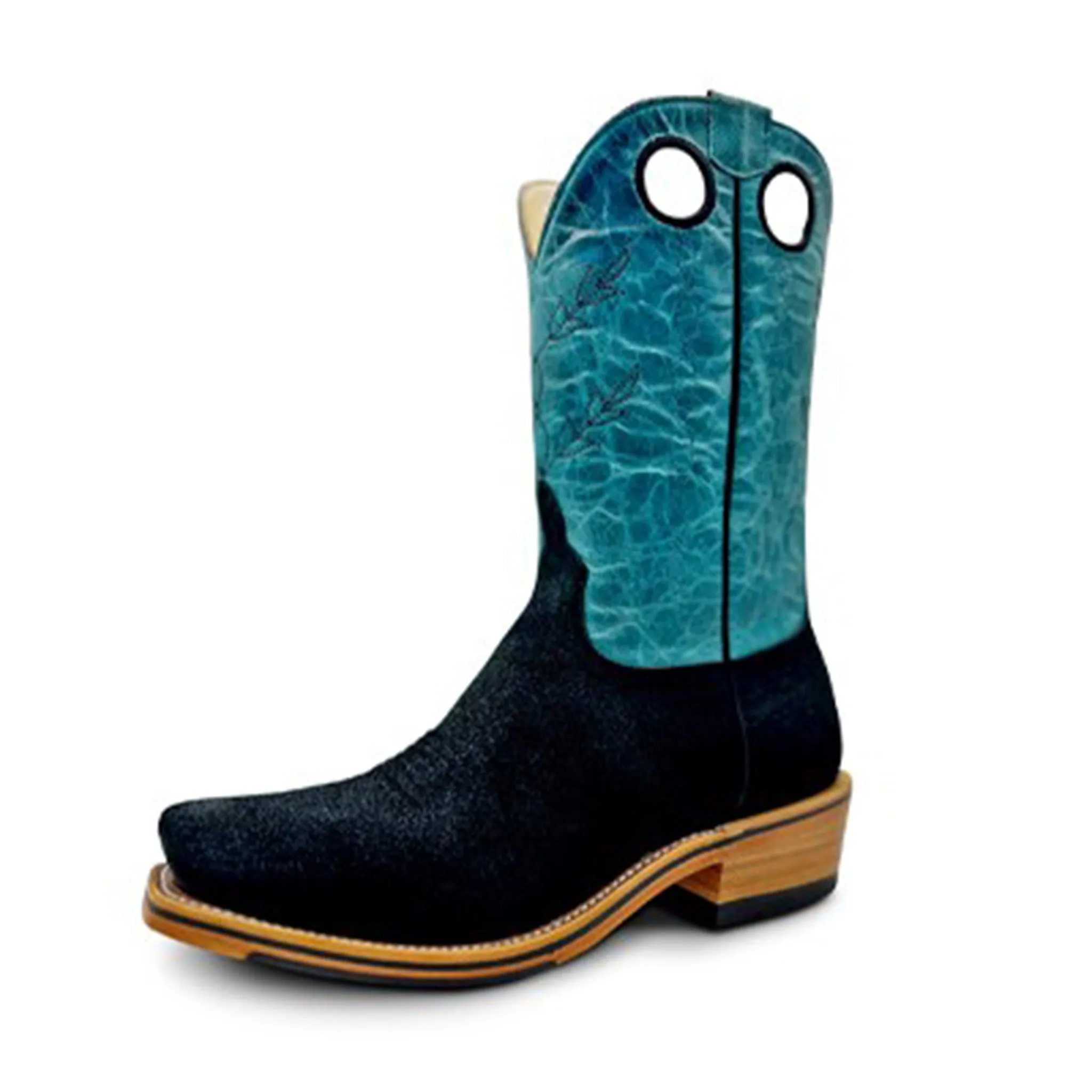 Horse Power Men's Black Suede/Blue High Noon Boots