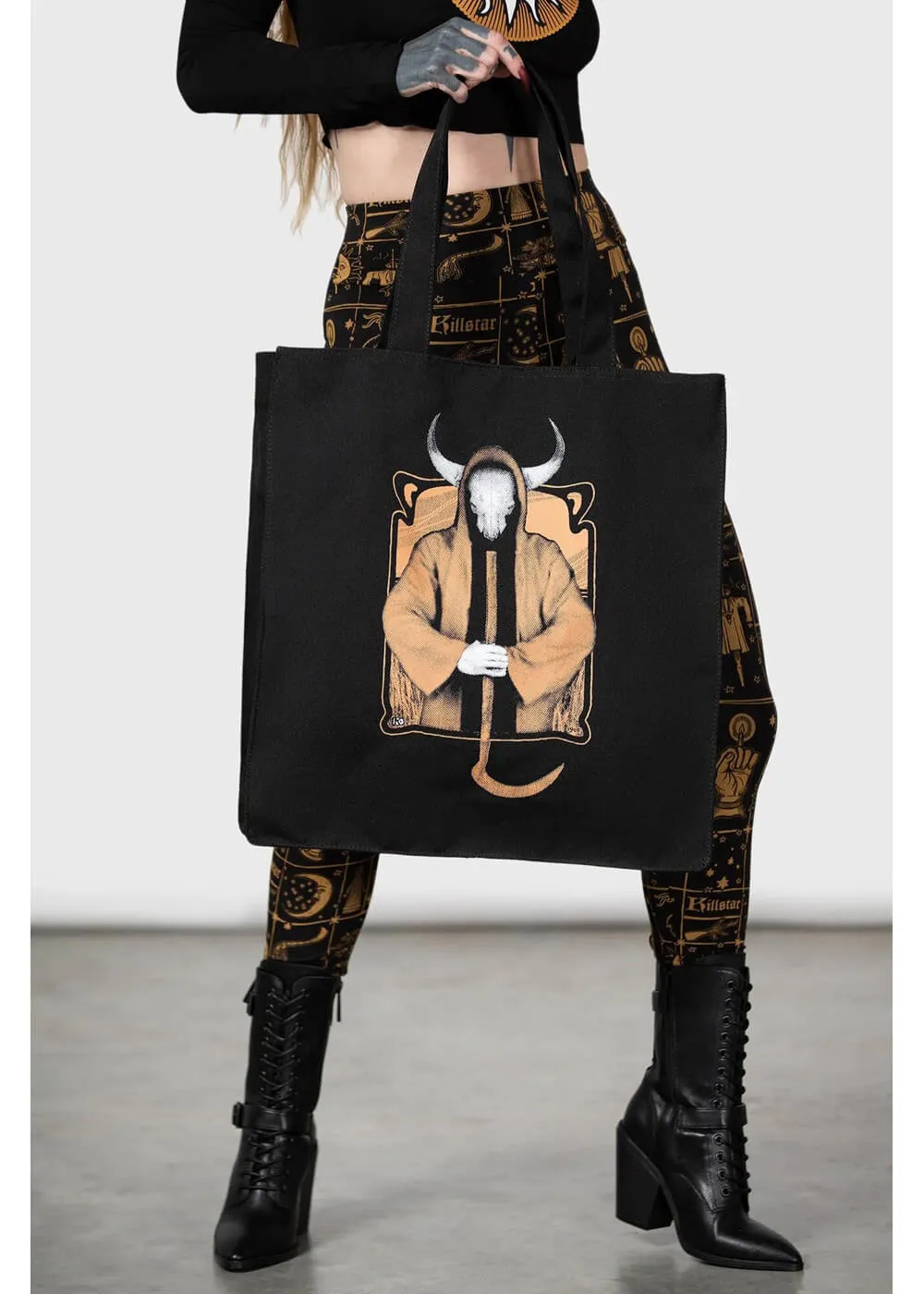 Killstar Warlock Folk Horror Tote Bag Black