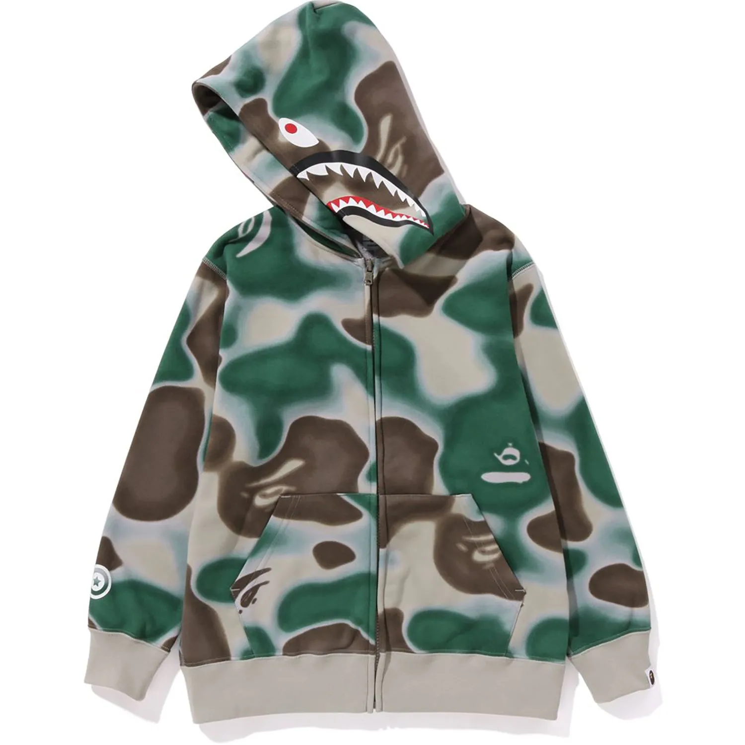 LIQUID CAMO SHARK ZIP HOODIE KIDS