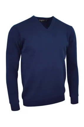 Lomond V Neck Lambswool Sweater                             Navy