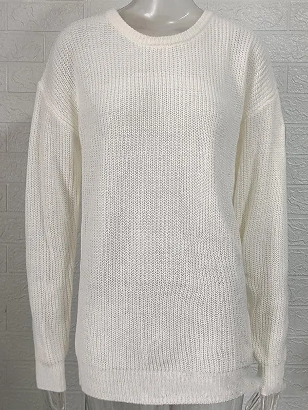 Loose Round Neck Men Pullover Sweater