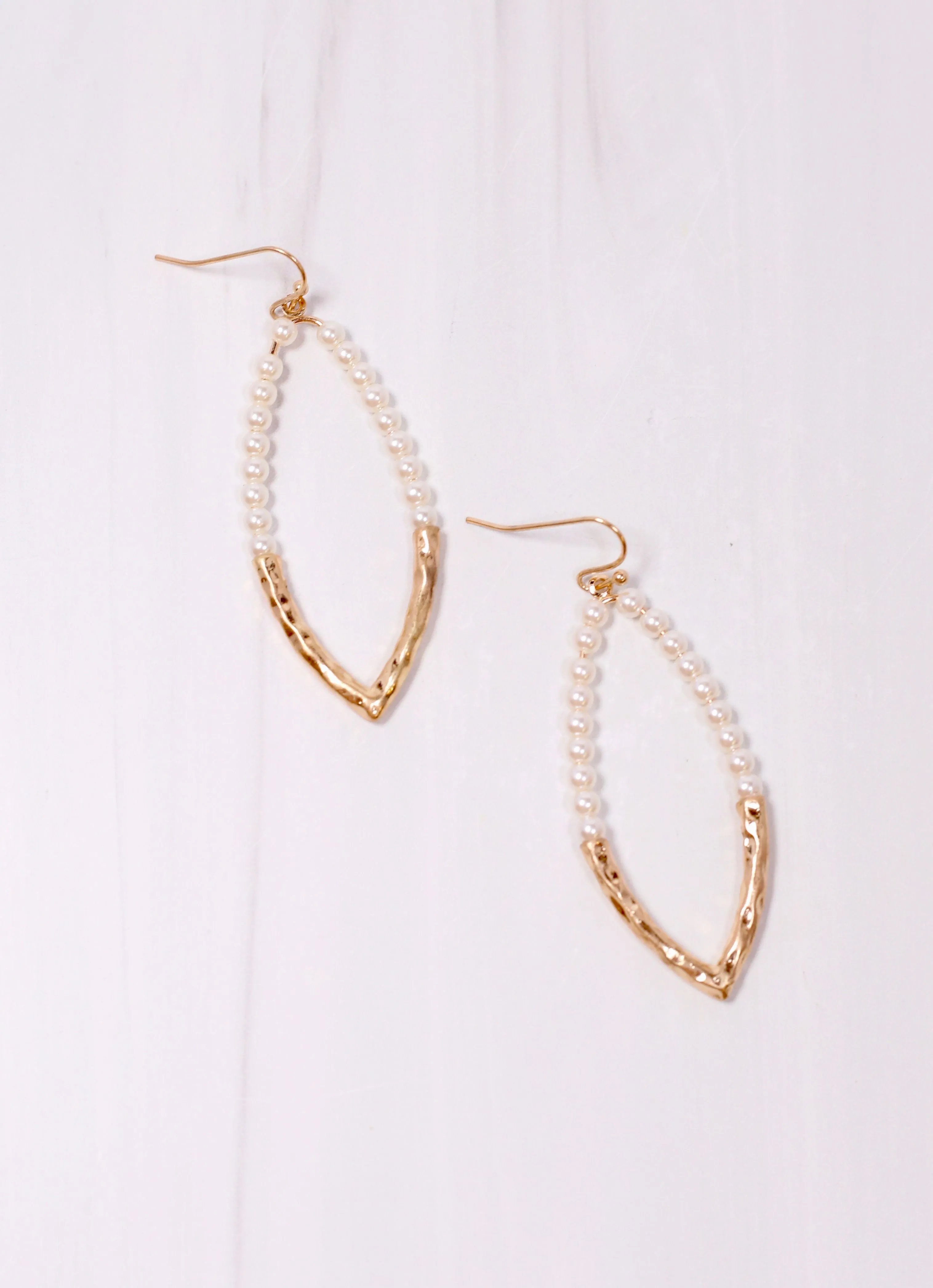 Loyola Pearl Drop Earring WORN GOLD