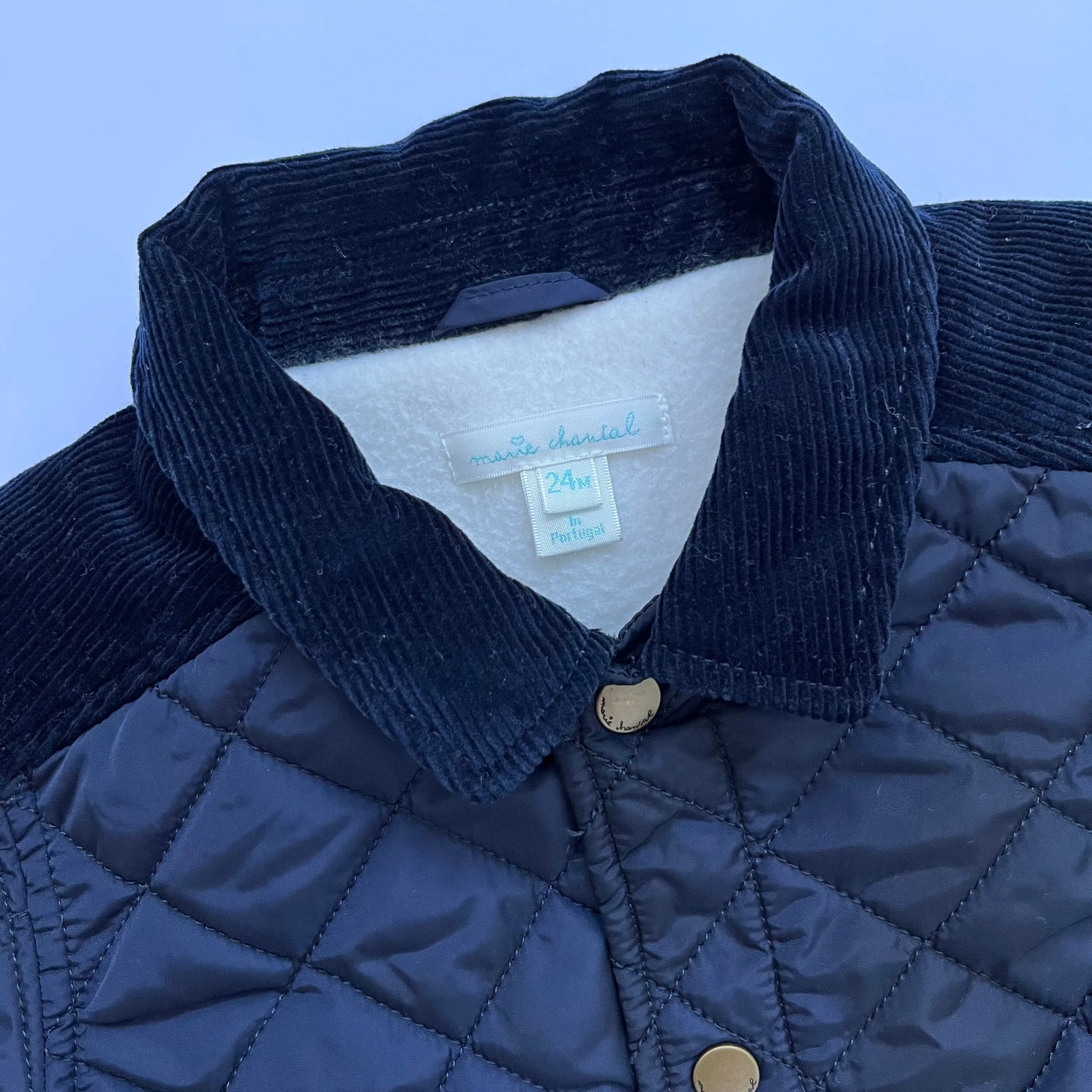 Marie-Chantal Navy Padded Riding Jacket: 24 Months