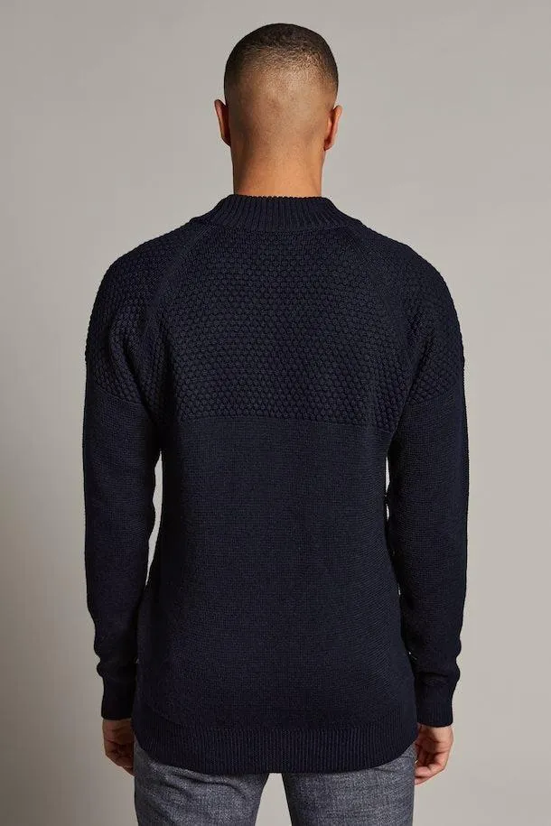 Matinique Magore Sweater in Dark Navy