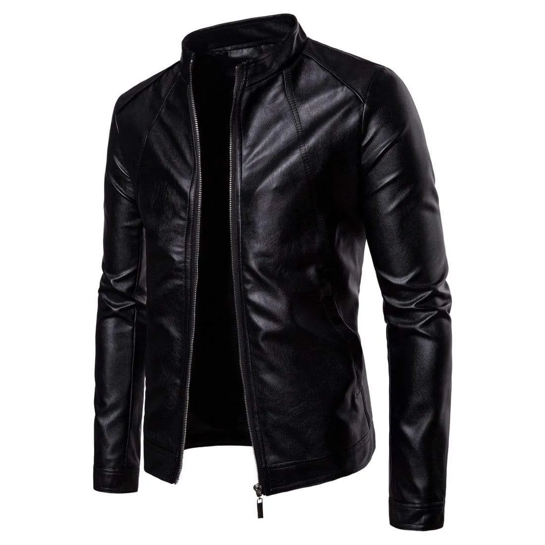 Men's Gothic Pure Color Front Zip Jackets