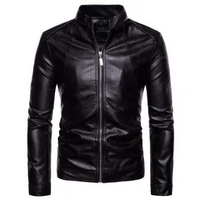 Men's Gothic Pure Color Front Zip Jackets