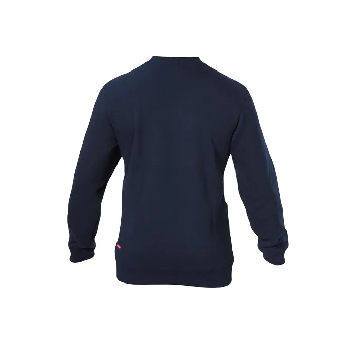 Mens Hard Yakka Fleece Crew Jumper Navy