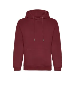 Mens organic hoodie burgundy Awdis