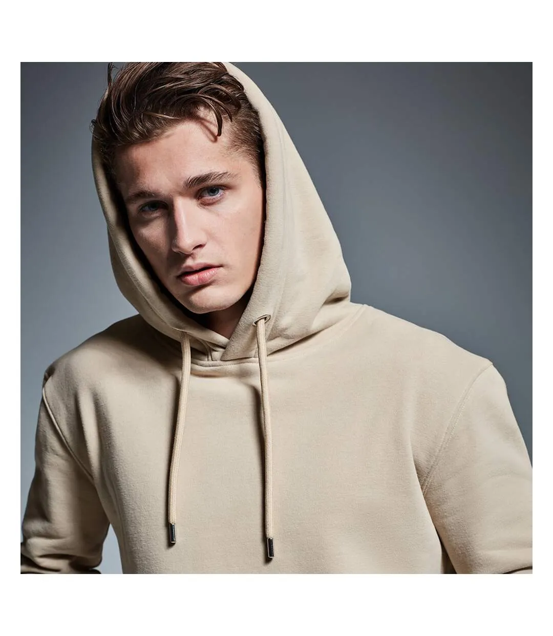 Mens organic hoodie desert sand Anthem