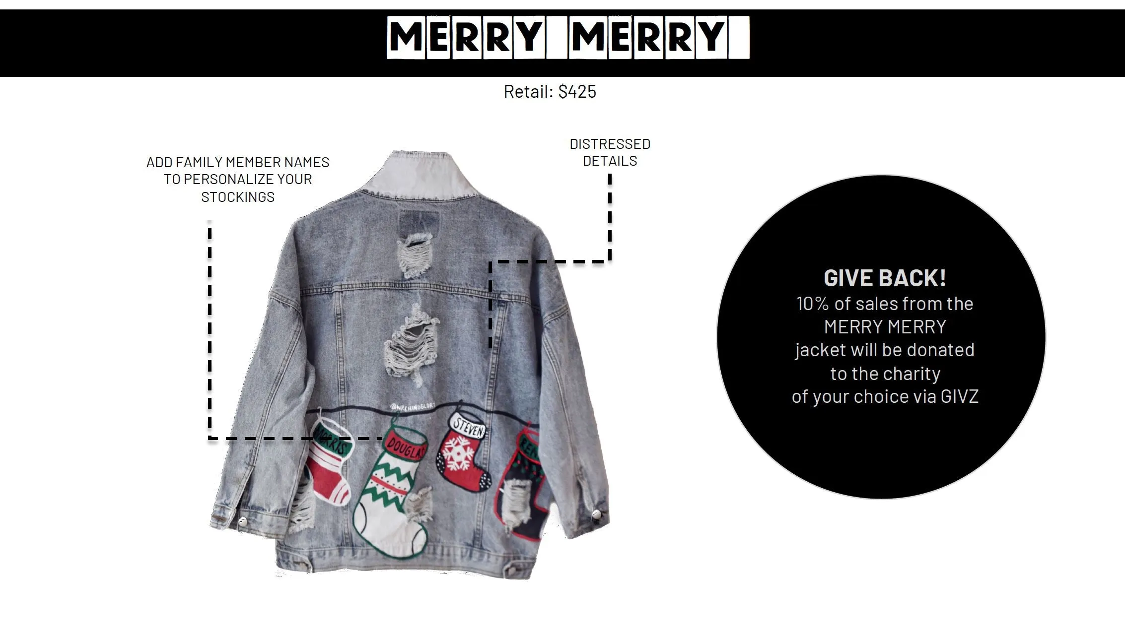 'MERRY MERRY' DENIM JACKET