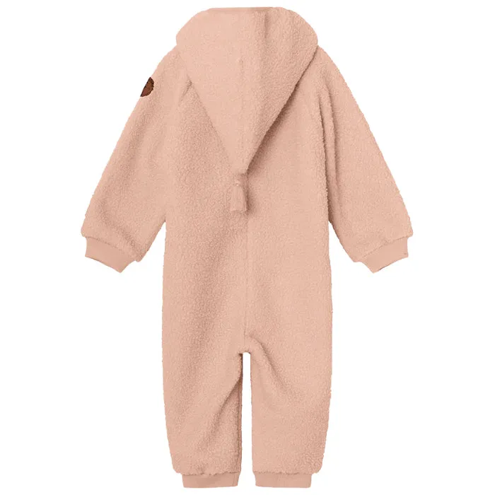 Mini A Ture Baby Adel Teddyfleece Jumpsuit Rose Dust Pink