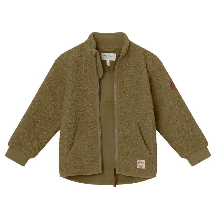 Mini A Ture Child Saleh Teddyfleece Jacket Capers Green